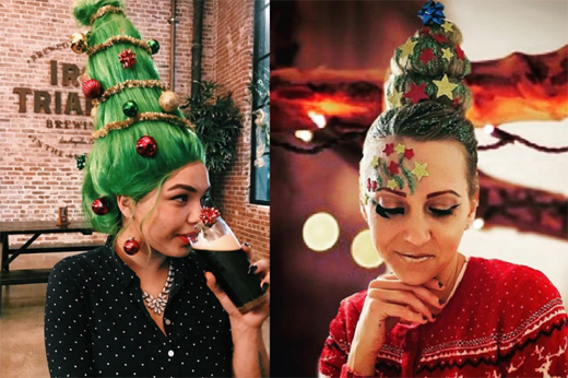 This New Trend Is Turning Hair Into A Literal Christmas Tree 5939